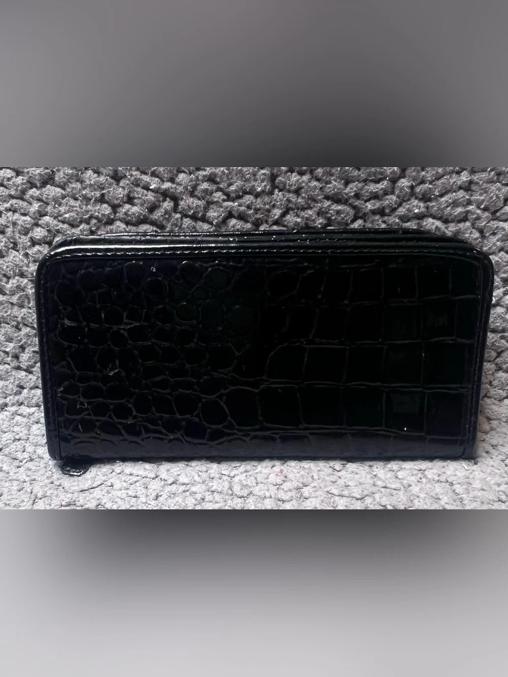 Crocodile Wallet Women’s Size Medium Black Leather Leather Wallet